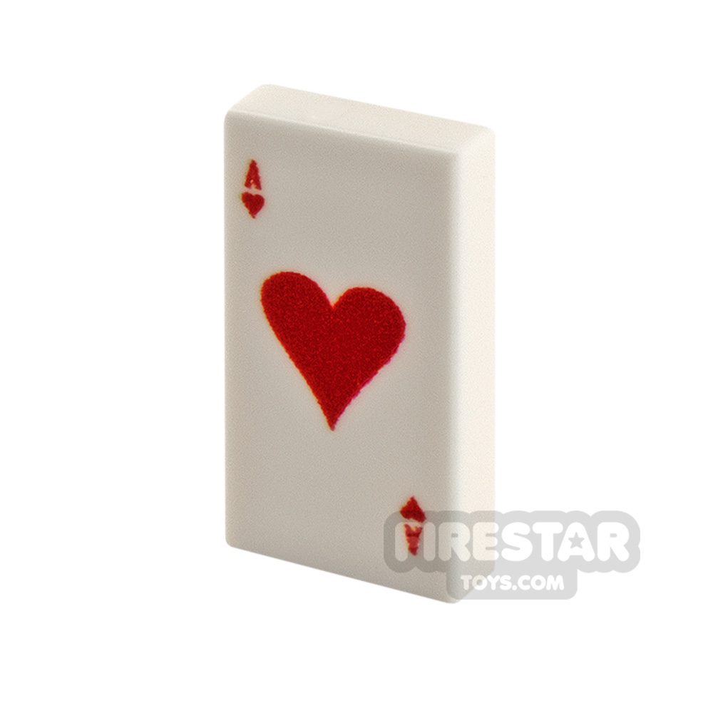 Custom Printed Tile 1x2 Ace of Hearts 