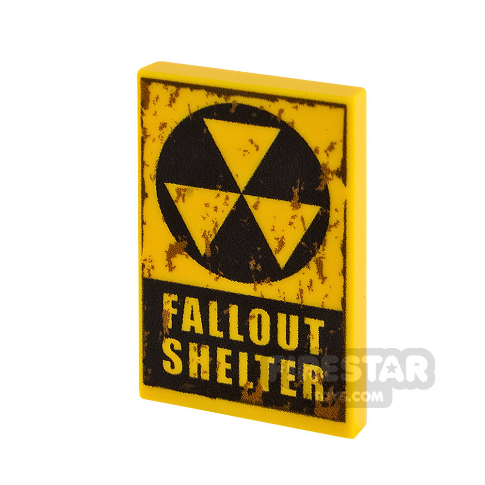 Custom Printed Tile 2x3 Fallout Shelter Dirt Stains YELLOW