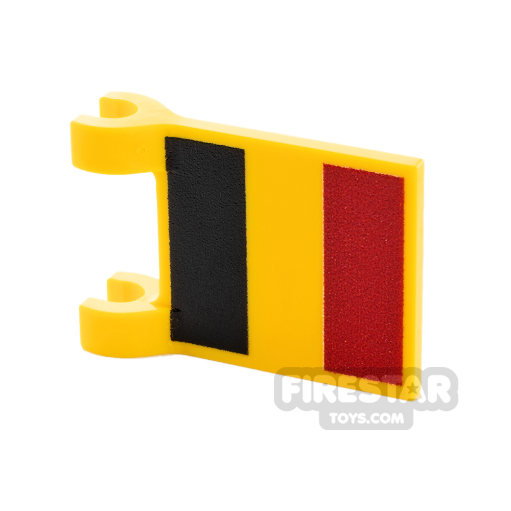 Custom Printed Flag with 2 Holders 2x3 Belgian Flag YELLOW