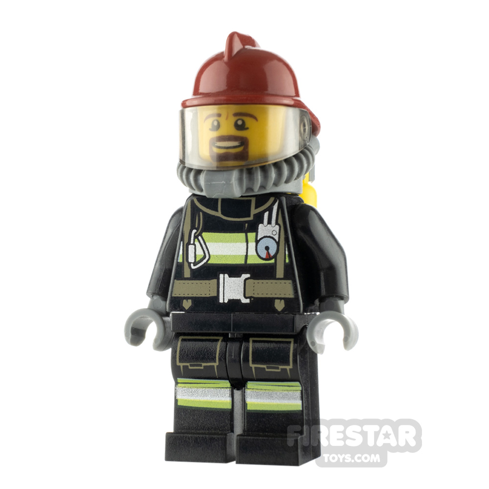 LEGO City Minfigure Firefighter Utility Belt and Goatee 