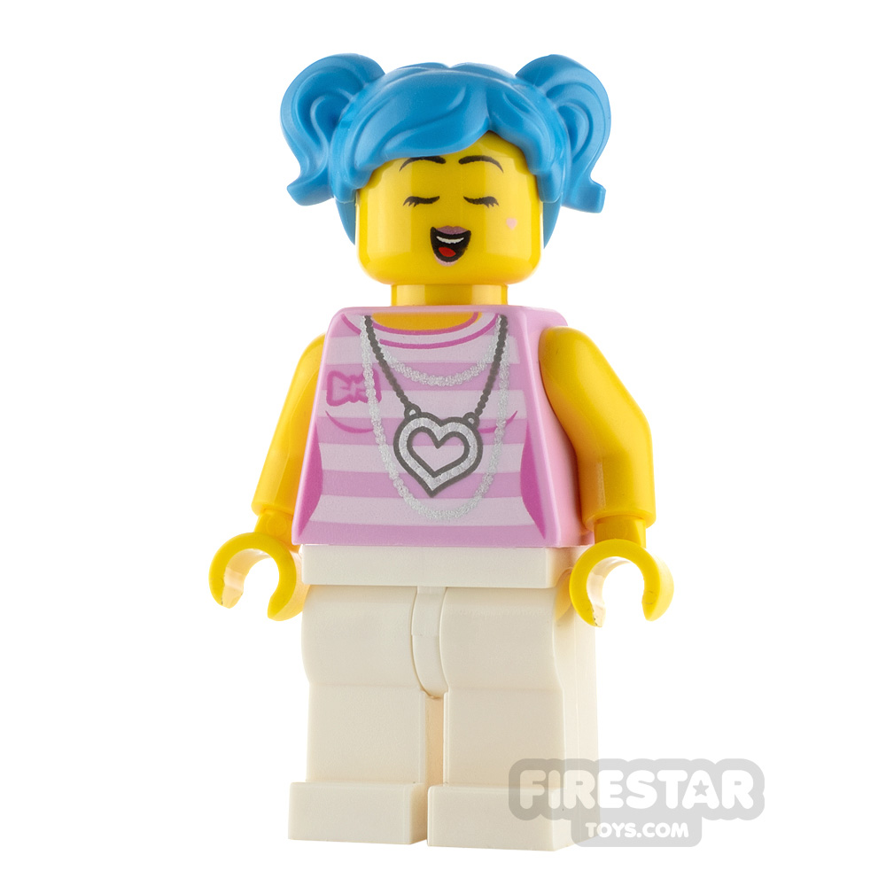 LEGO City Minfigure Poppy Starr Top with Heart Necklace 