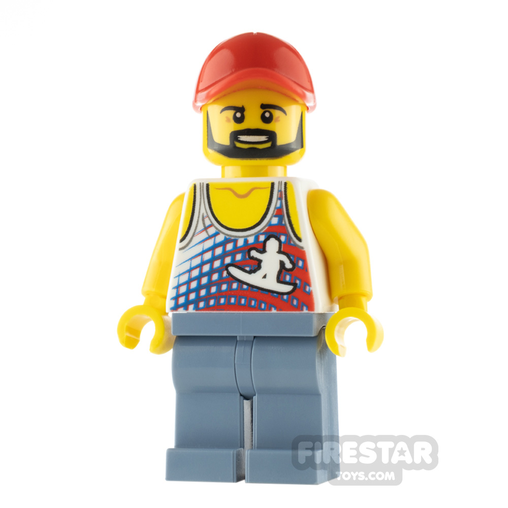 LEGO City Minfigure Skater Tank Top with Surfer 