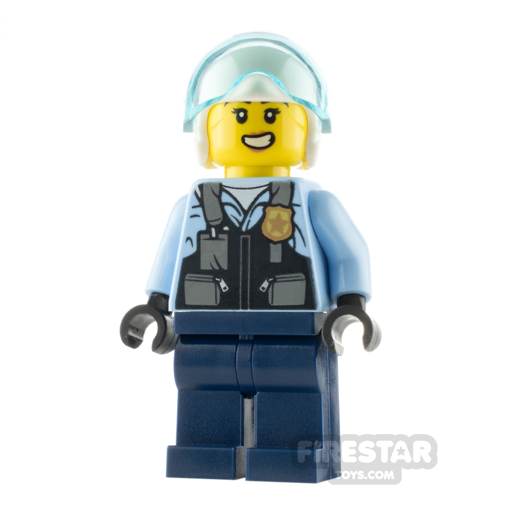 LEGO City Minfigure Police Officer Rooky Partnur Pilot Safety Vest 