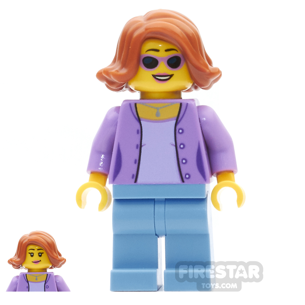 LEGO City Mini Figure - Mum - Medium Lavender Jacket