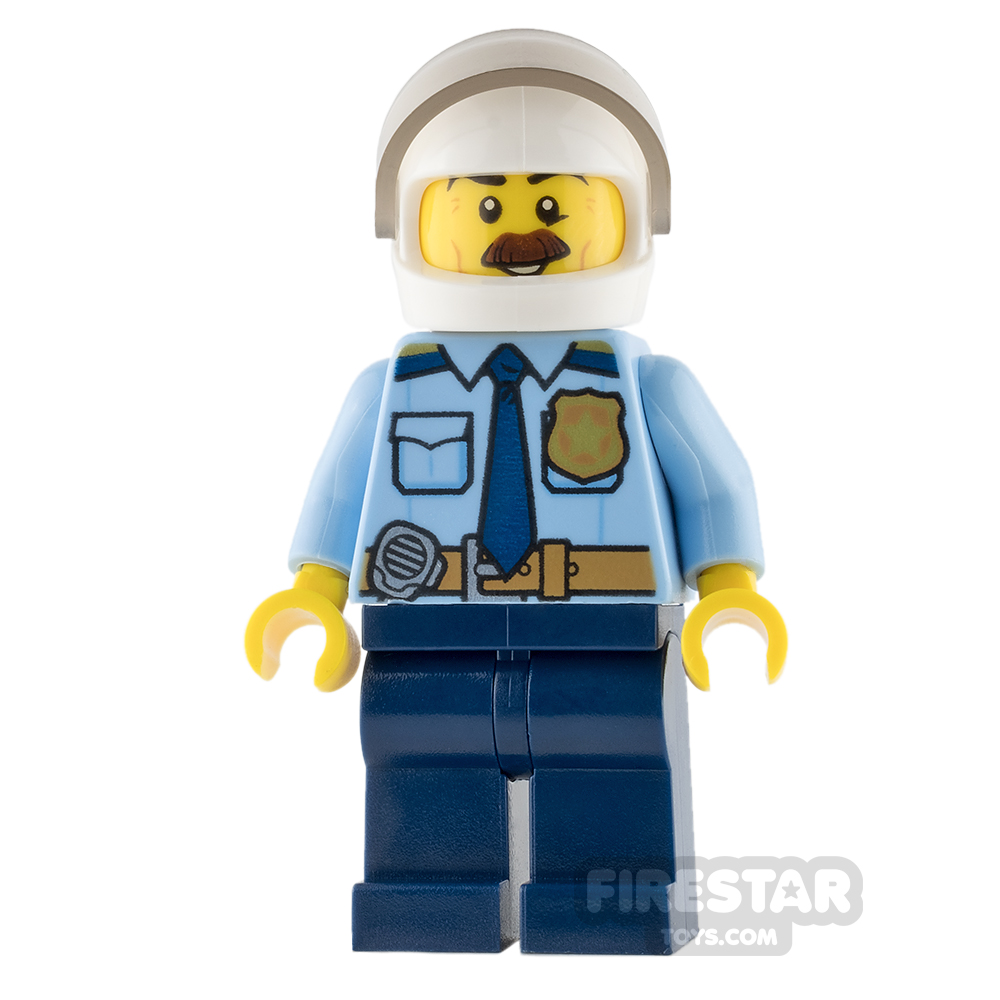 LEGO City Mini Figure - Police - Gold Badge and Bushy Moustache