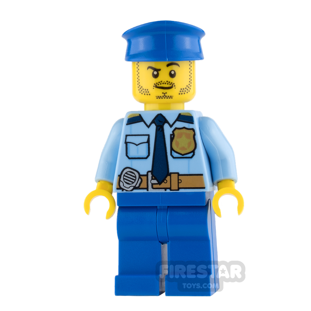 LEGO City Mini Figure - Police - City Officer with Blue Police Hat