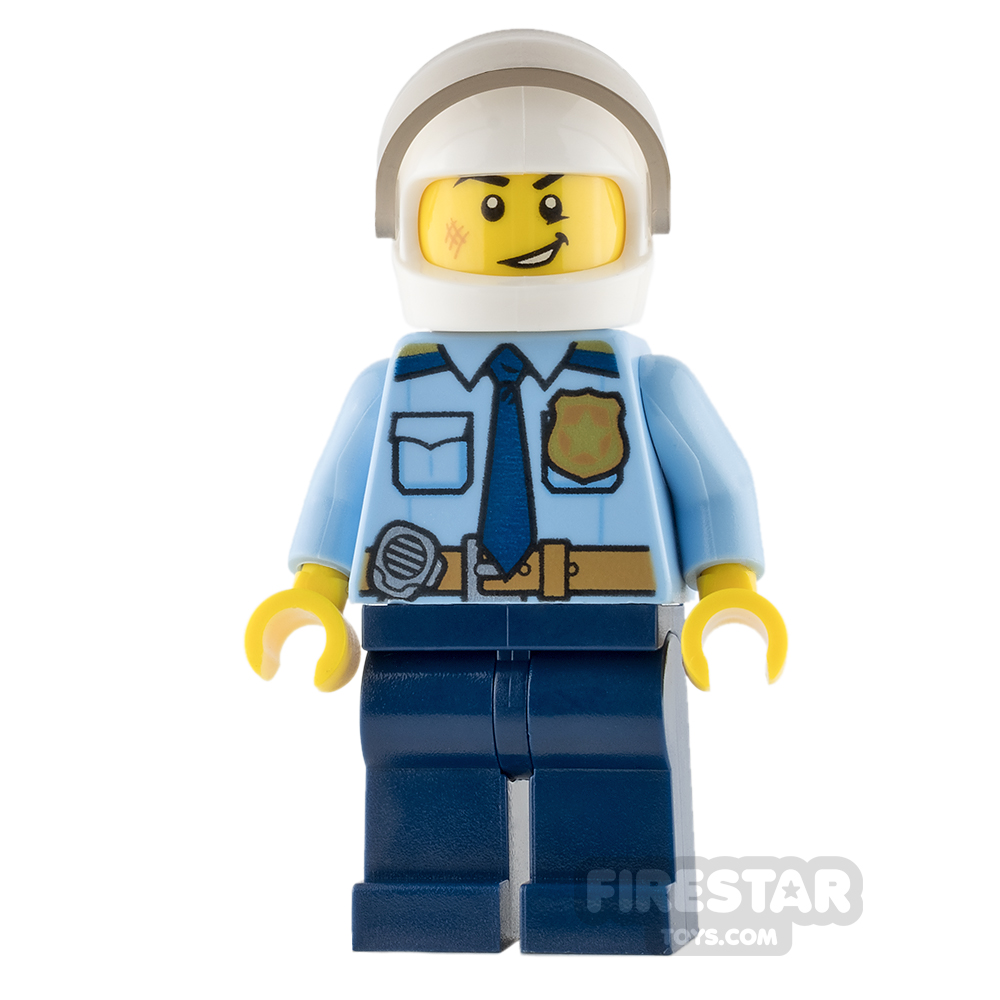 LEGO City Mini Figure - Police - Gold Badge and Open Mouth Smile