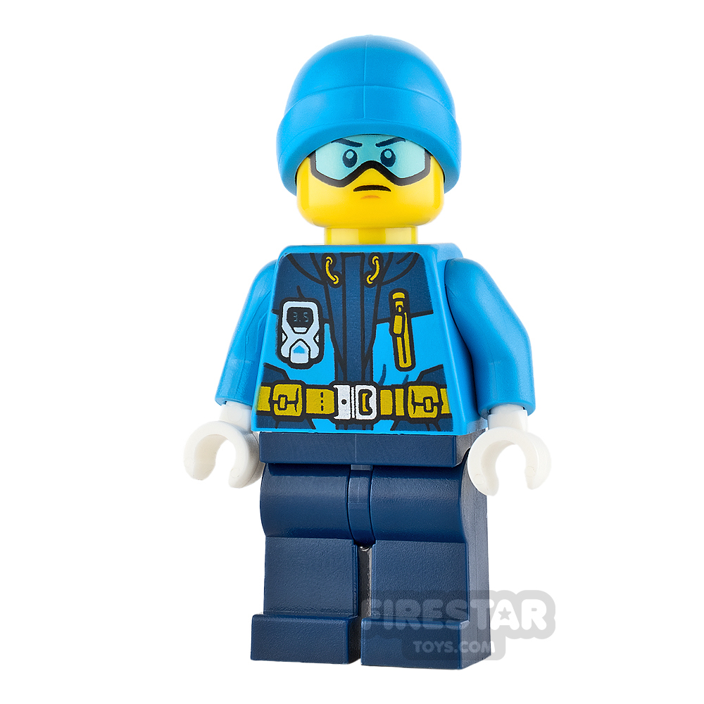 LEGO City Mini Figure - Arctic Explorer - Dark Azure Beanie and Goggles