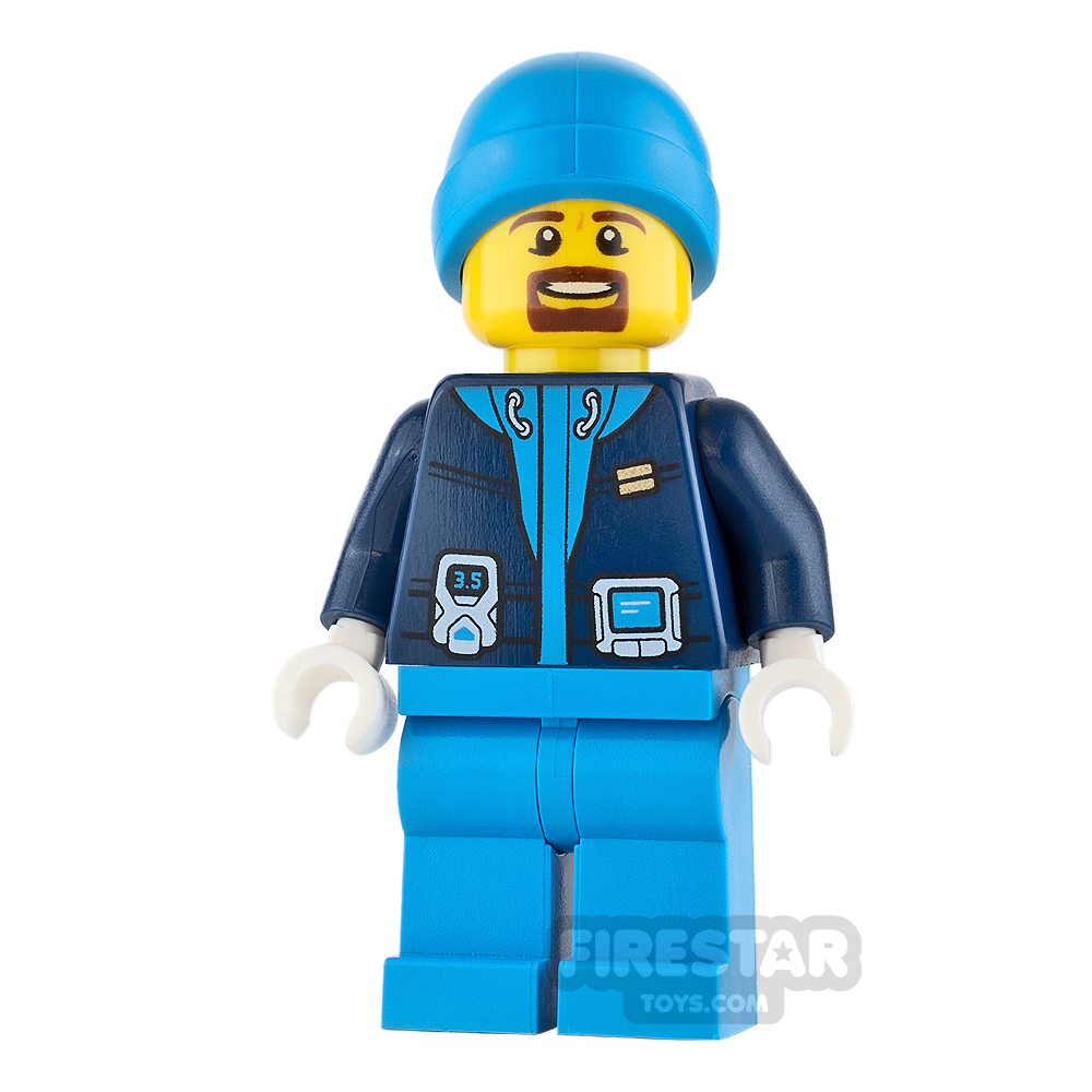LEGO City Mini Figure - Arctic Explorer - Dark Azure Beanie and Legs