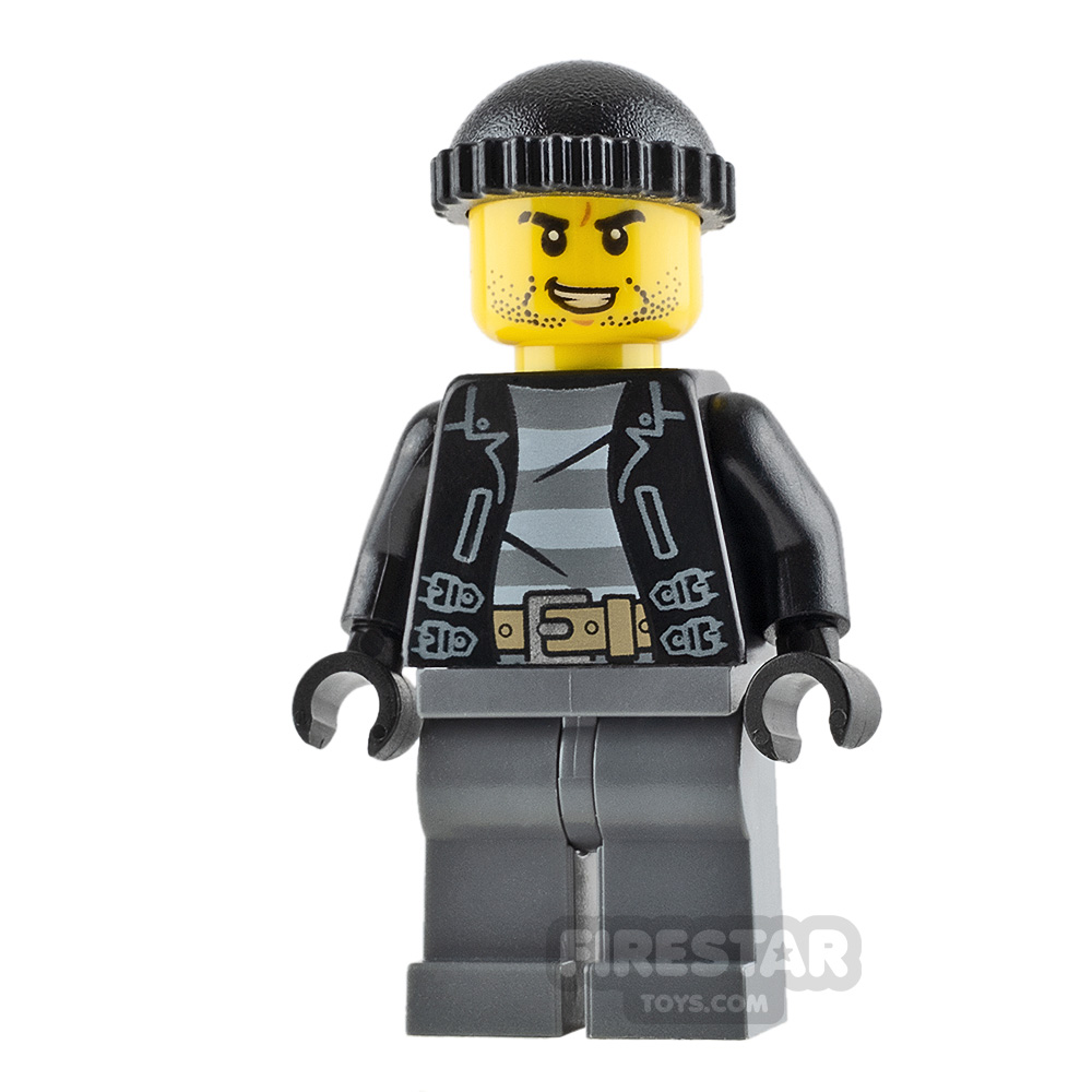 LEGO City Minifigure Bandit with Black Stubble