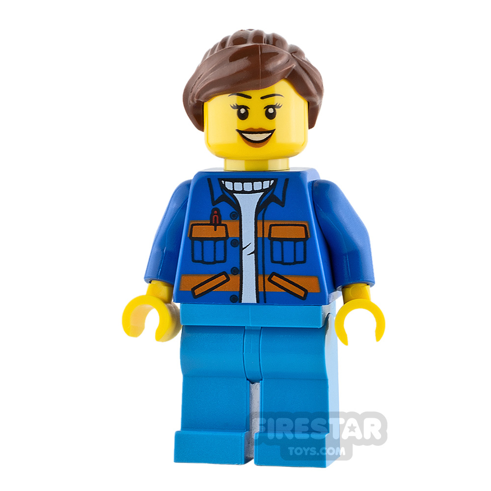 Lego City Minifigure Garbage Worker Female 