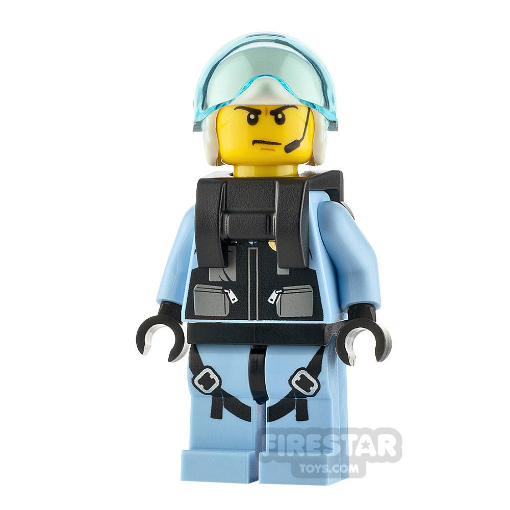 Lego City Minifigure Jet Pilot with Neck Bracket