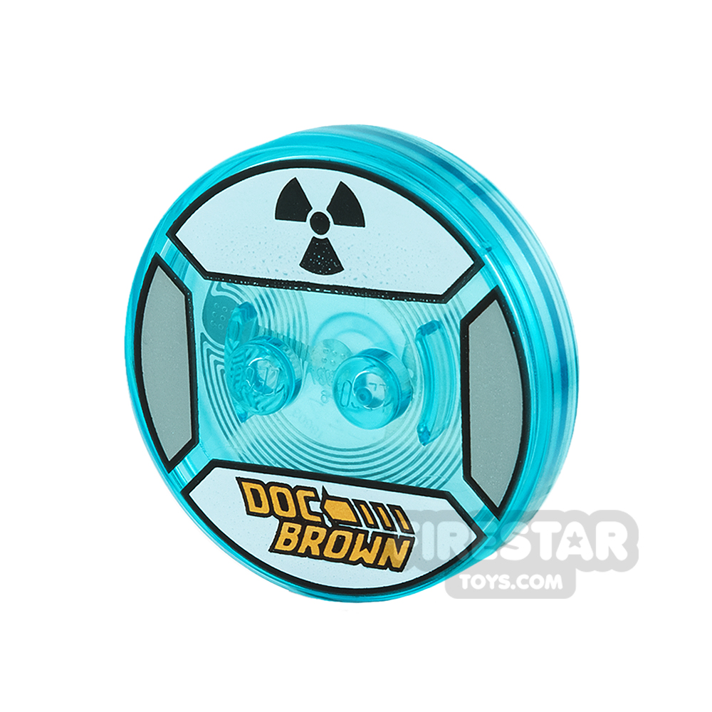 LEGO Dimensions Toy Tag - Doc Brown TRANS LIGHT BLUE
