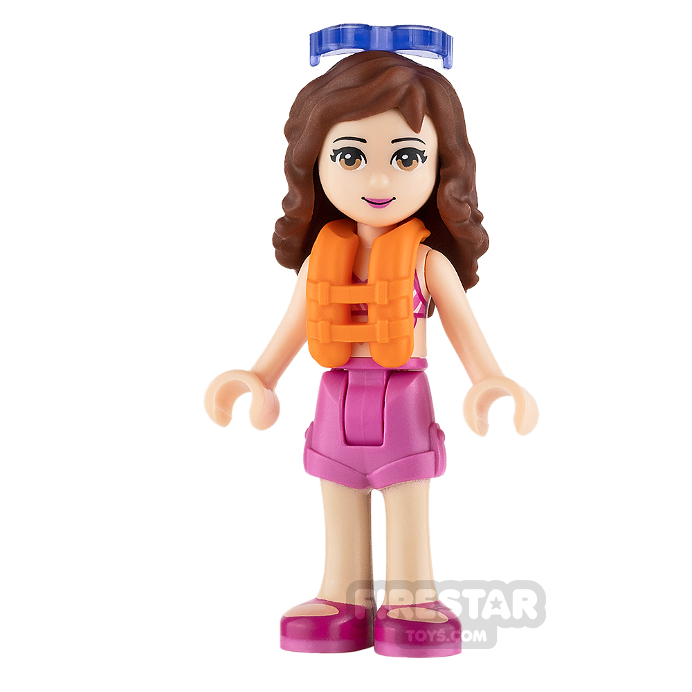 LEGO Friends Mini Figure - Olivia - Dark Pink and White Bikini Top