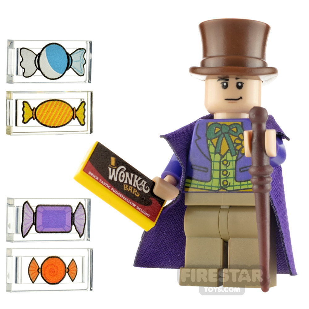 Custom Minifigure Willy Wonka 