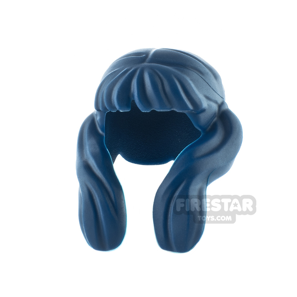 LEGO Hair Over the Shoulder Pigtails DARK BLUE