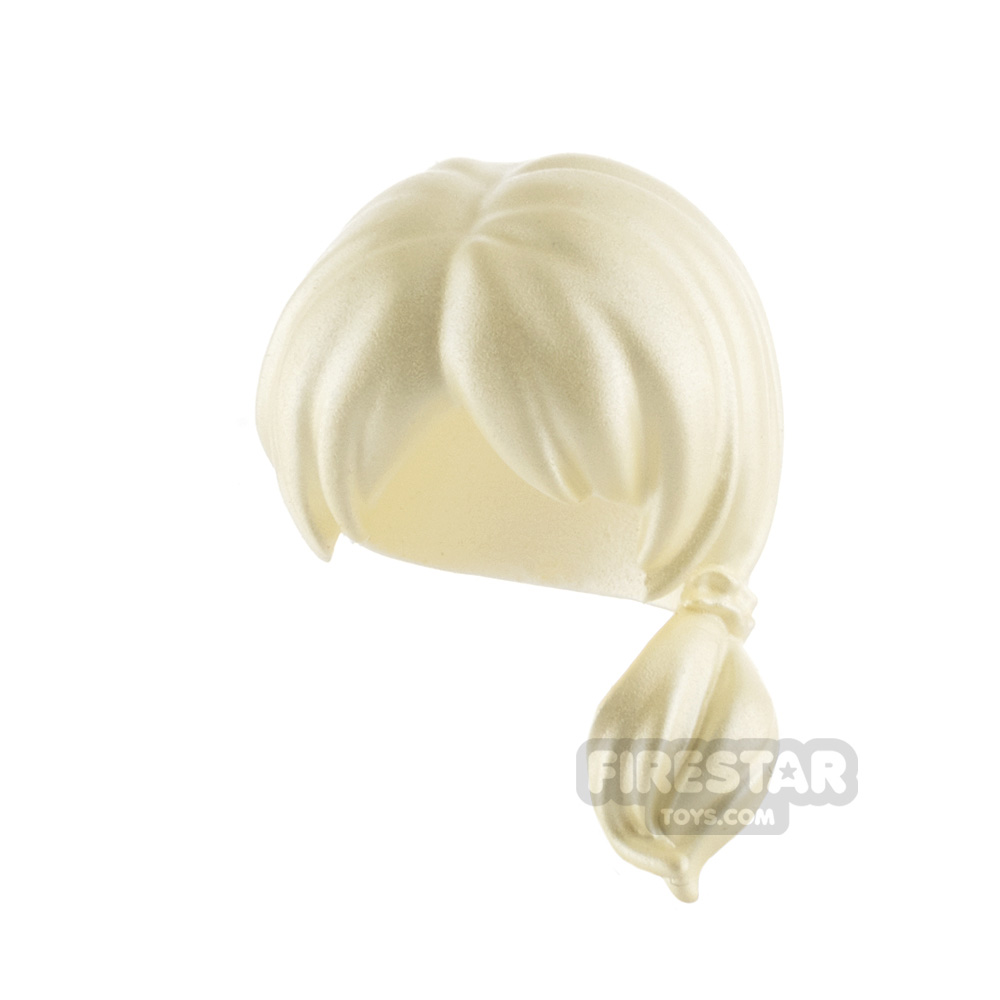 Minifigure Hair Over the Shoulder Ponytail PEARL YELLOW