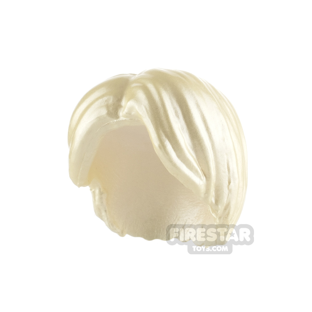 Minifigure Hair Short with Centre Parting PEARL YELLOW