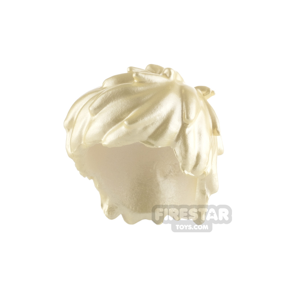 Minifigure Hair Thick and Messy PEARL YELLOW