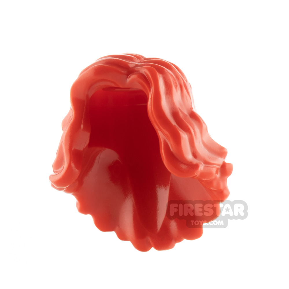 LEGO Hair Female Mid-Length Wavy RED
