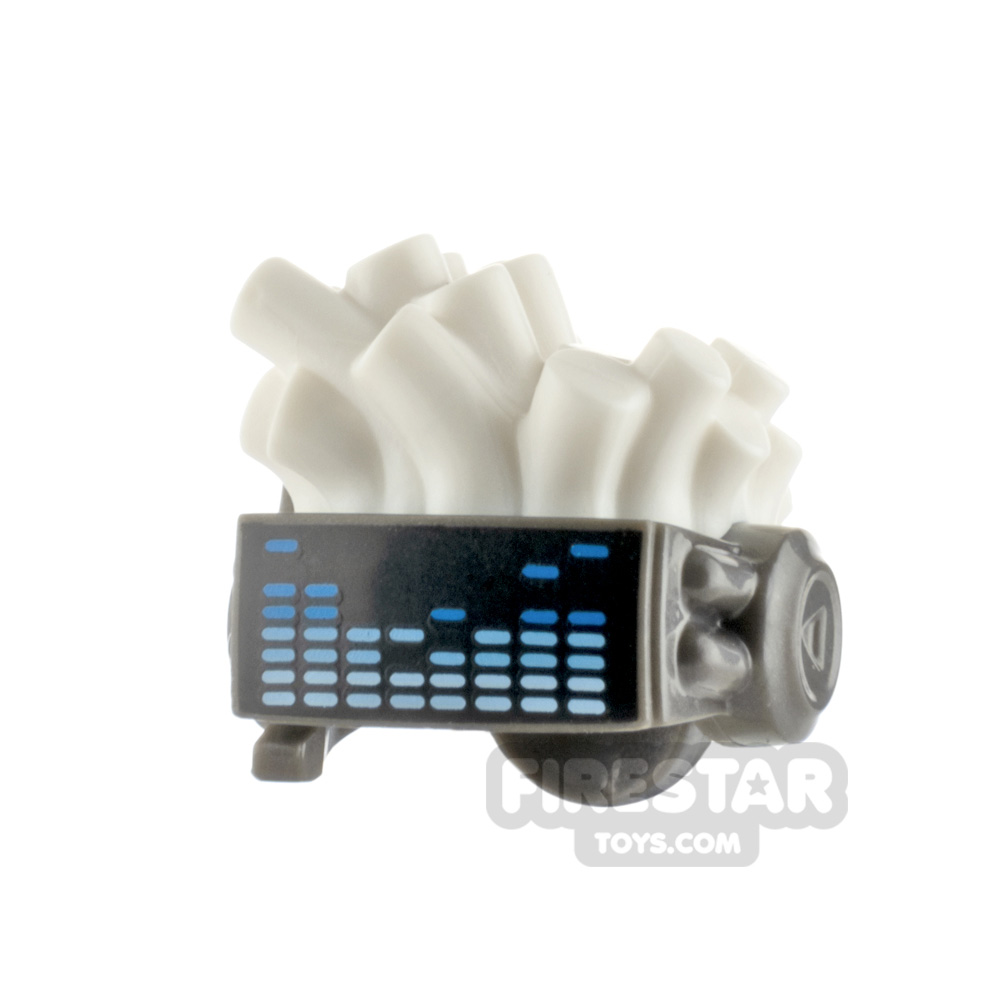 LEGO Minifigure Hair Tubes and VR Visor Headset WHITE