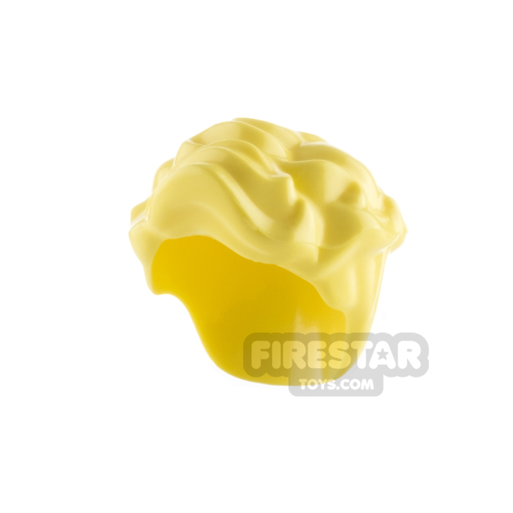 LEGO Minifigure Hair Wavy Top and Hole at Back BRIGHT LIGHT YELLOW