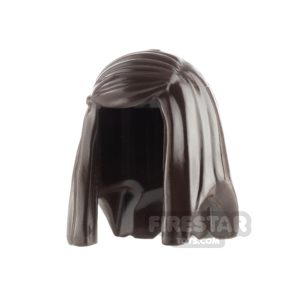 LEGO Hair - Long Straight Hair - Dark Brown DARK BROWN
