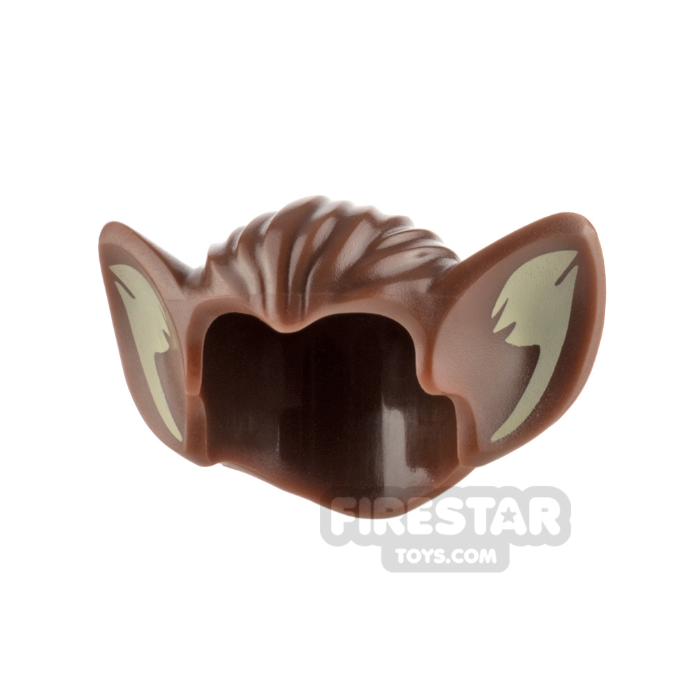 LEGO Hair - Bat Ears - Reddish Brown 