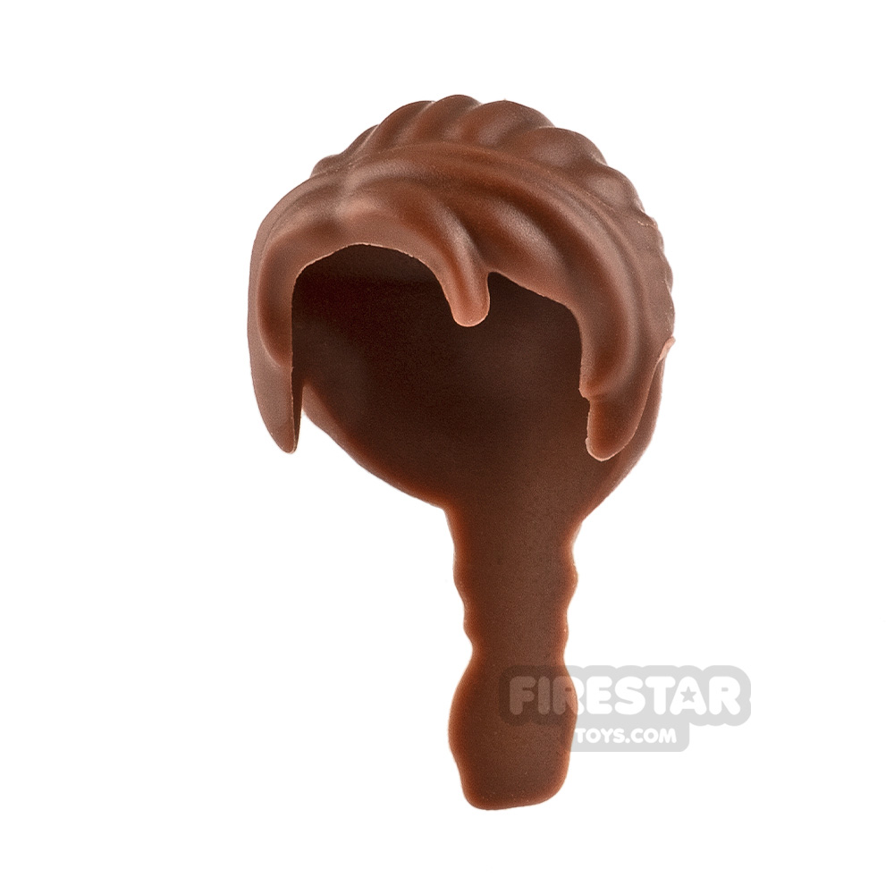 LEGO Hair - French Braid - Reddish Brown