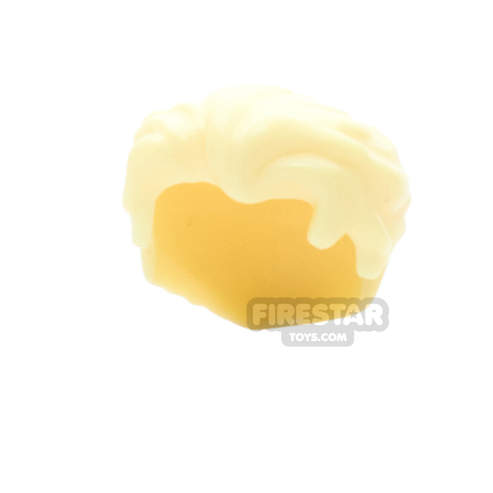 LEGO Hair - Swept Back With Side Burns - Bright Light Yellow BRIGHT LIGHT YELLOW