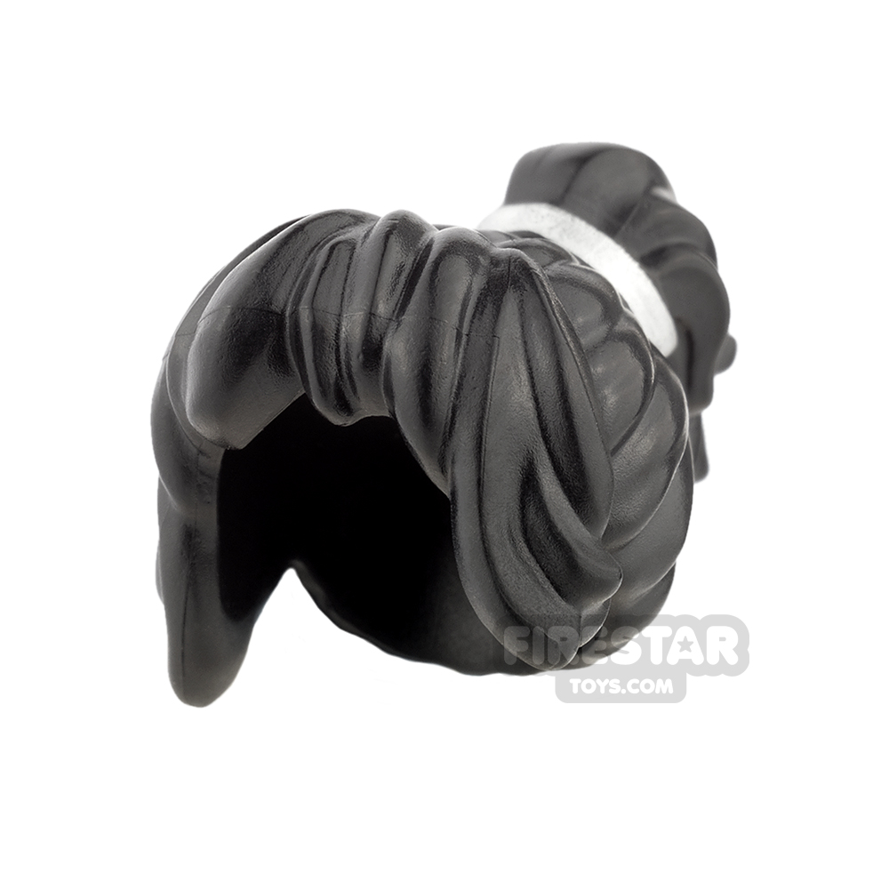 LEGO Hair - Ponytail with Long Bangs and Headband - Black BLACK