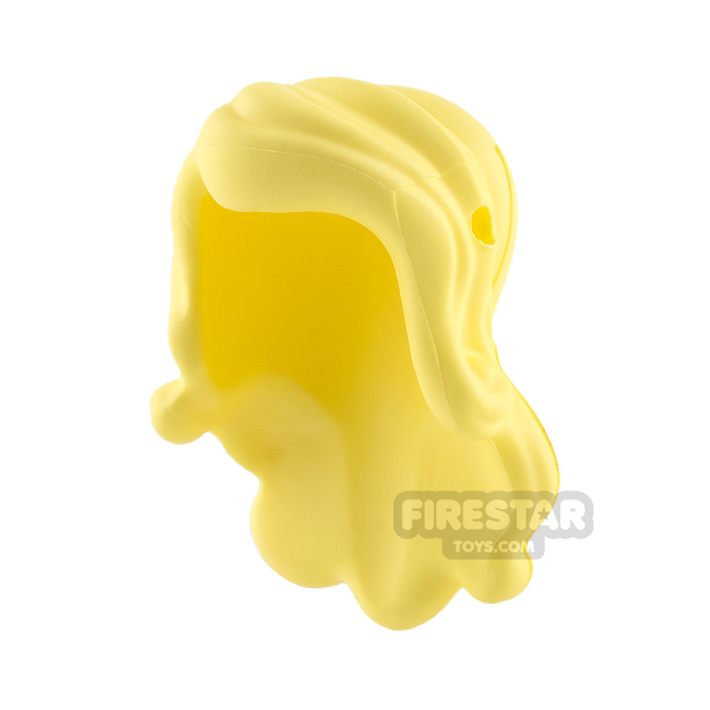 LEGO Hair Long with Side Parting BRIGHT LIGHT YELLOW