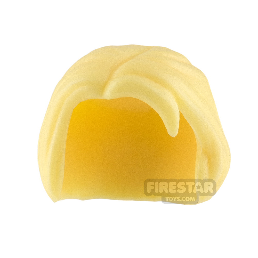 Minifigure Hair Short with Sweeping Fringe BRIGHT LIGHT YELLOW