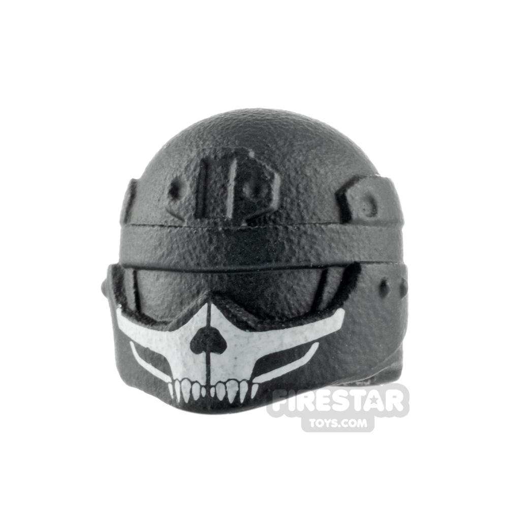 Minifigure Headgear Powered Exoskeleton Helmet + Black LEGO Head BLACK