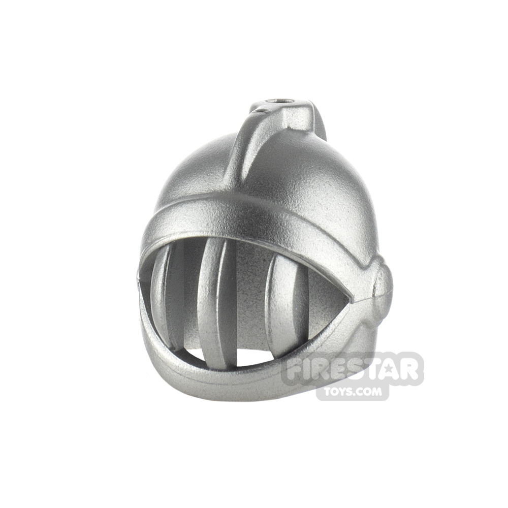 LEGO Helmet With Face Grill METALLIC SILVER