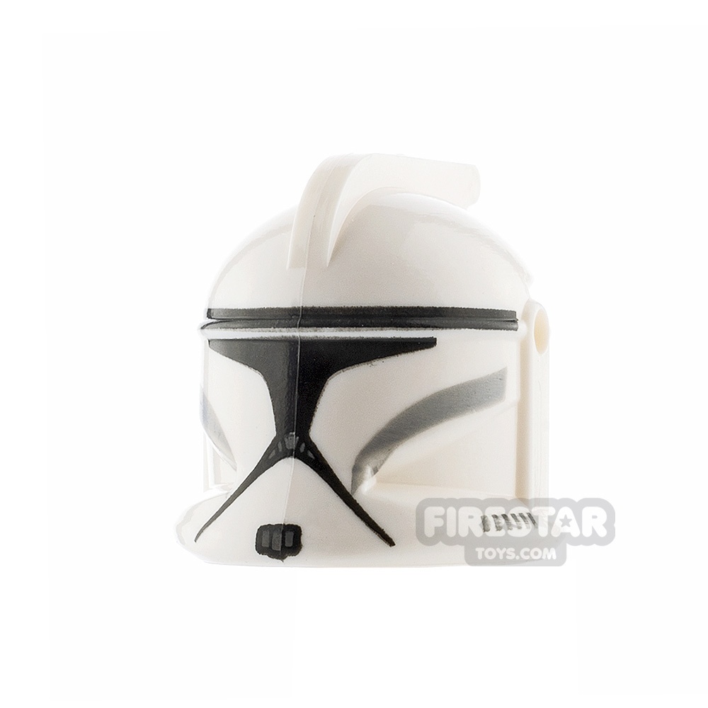LEGO Clone Trooper Helmet Gray Markings WHITE
