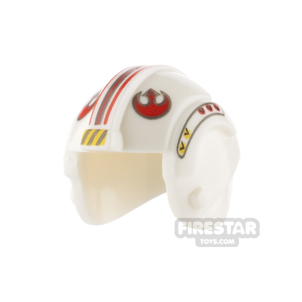 LEGO Rebel Pilot Helmet Red Logo WHITE