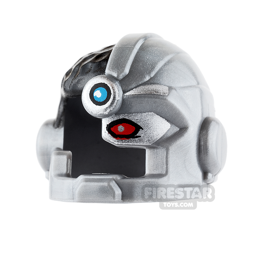 LEGO Cyborg Helmet FLAT SILVER