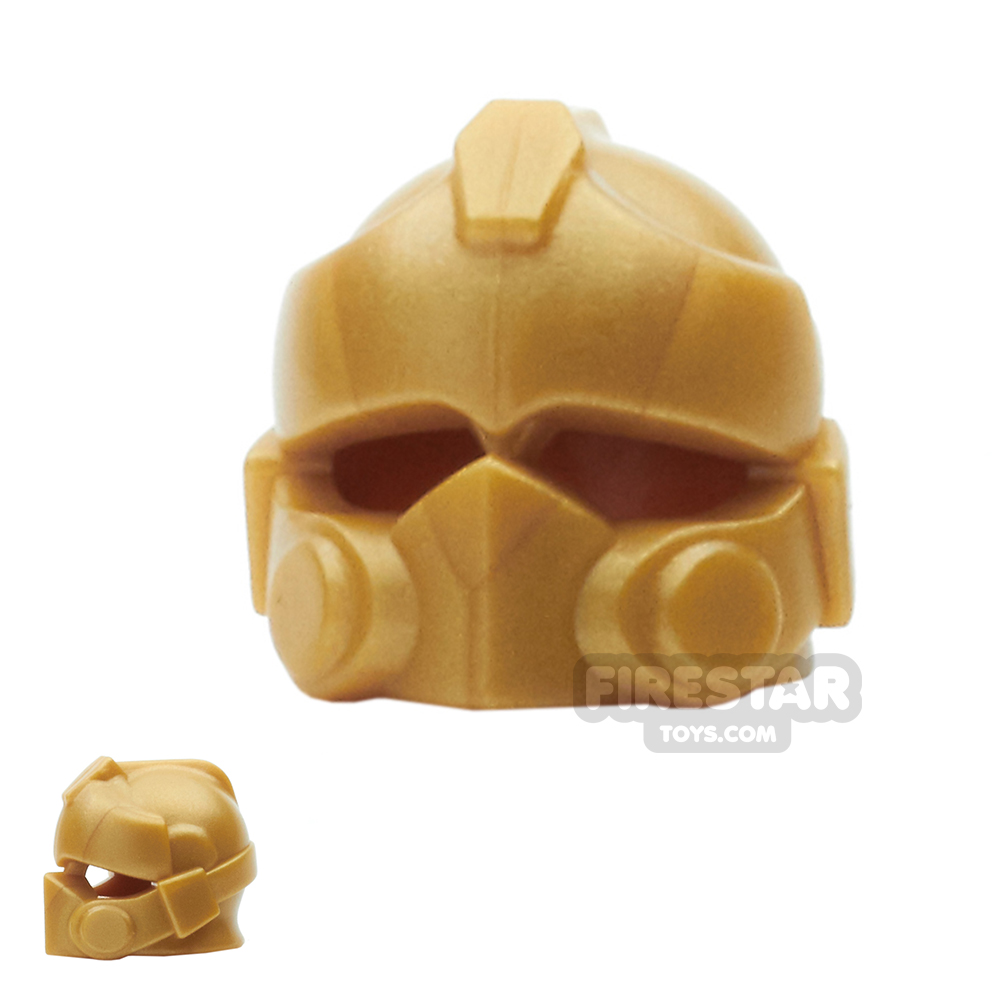 BrickWarriors - Resistance Trooper Helmet - Pearl Gold