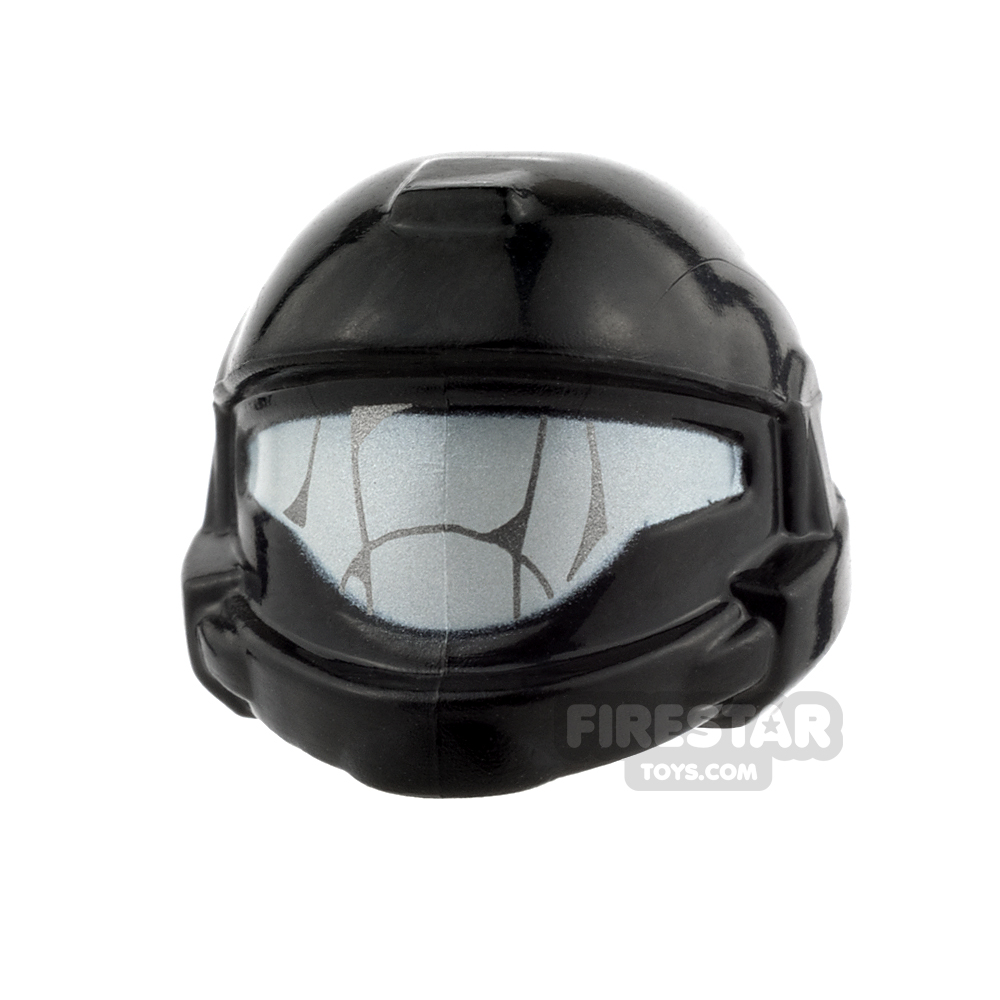 BrickForge - Shock Trooper Helmet - Black and Silver - Visor Detail BLACK