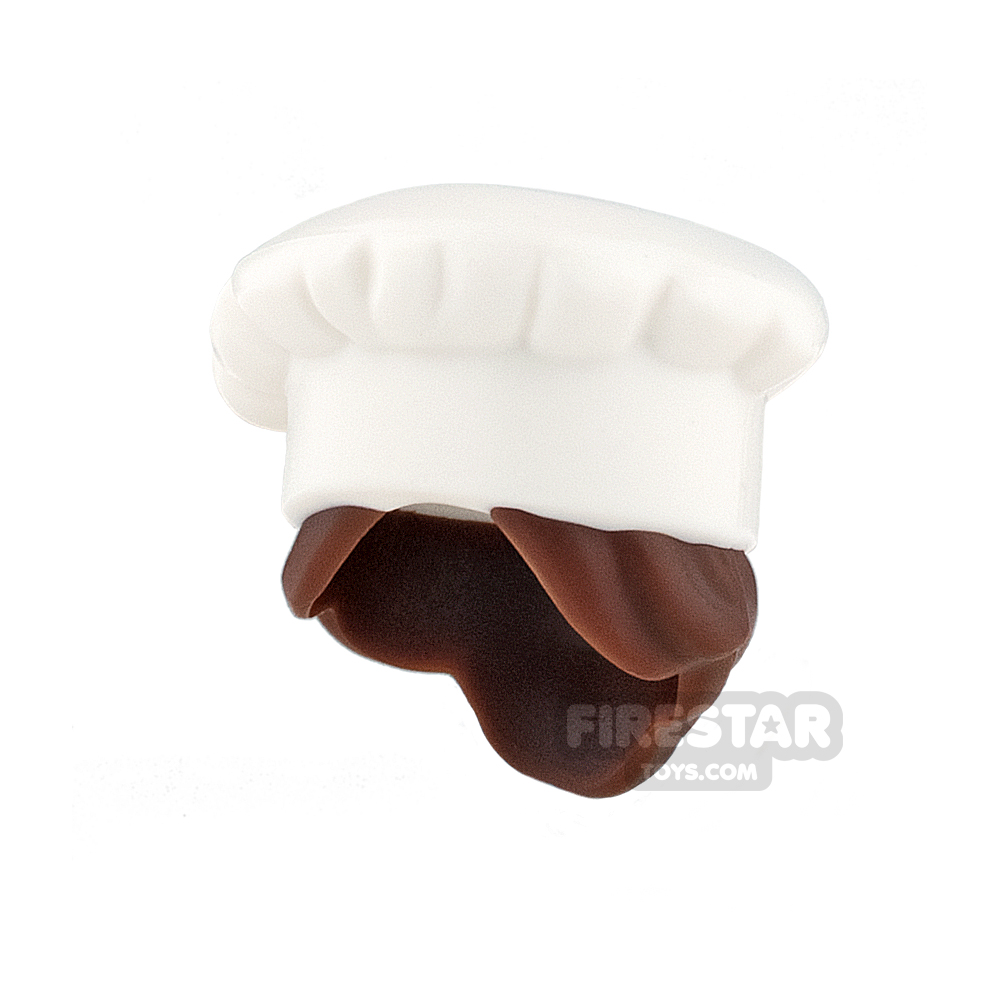 LEGO - Chef Hat - White - with Hair WHITE