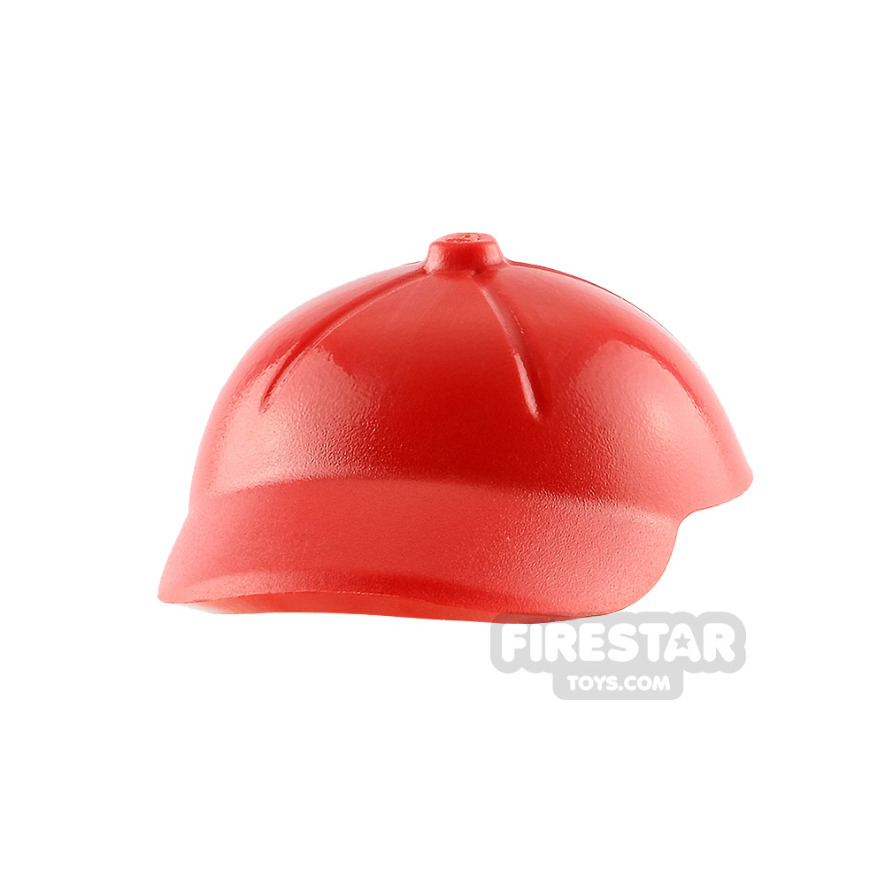 City Sports Hat Head Gear w/Music Ear Phones NEW Lego Minifig RED BASEBALL CAP 