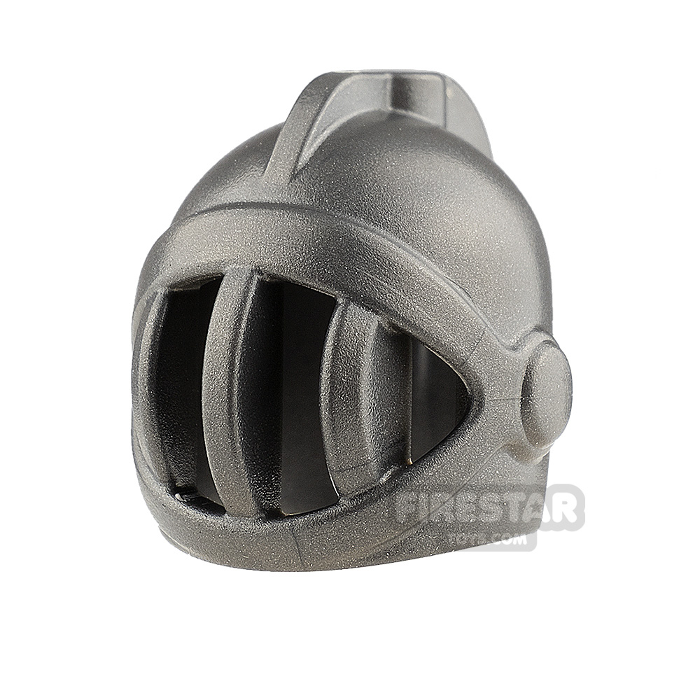LEGO Helmet With Face Grill PEARL DARK GRAY