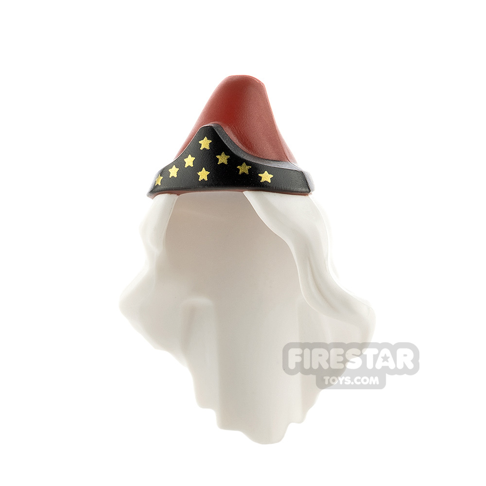 LEGO Wizard Hat with Hair WHITE