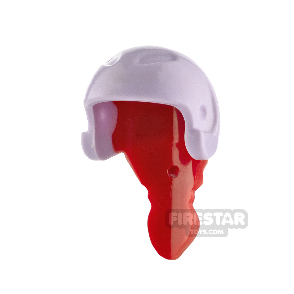 LEGO Helmet with Red Ponytail Lavender LAVENDER