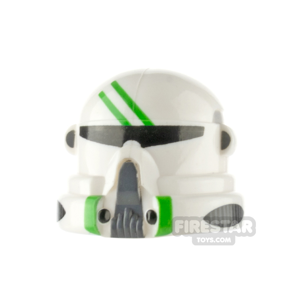 Clone Army Customs Airborne Helmet Green Print WHITE