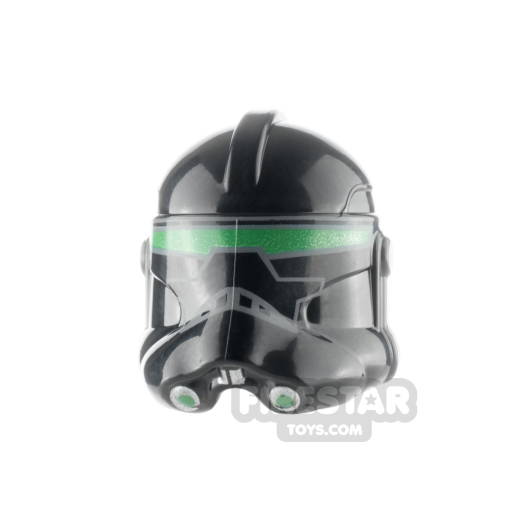 LEGO Minifigure Headgear SW Clone Trooper Helmet Green Visor BLACK