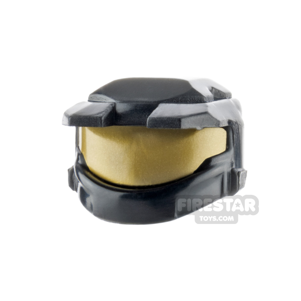 BrickTactical Space Marine Helmet Gold Visor BLACK
