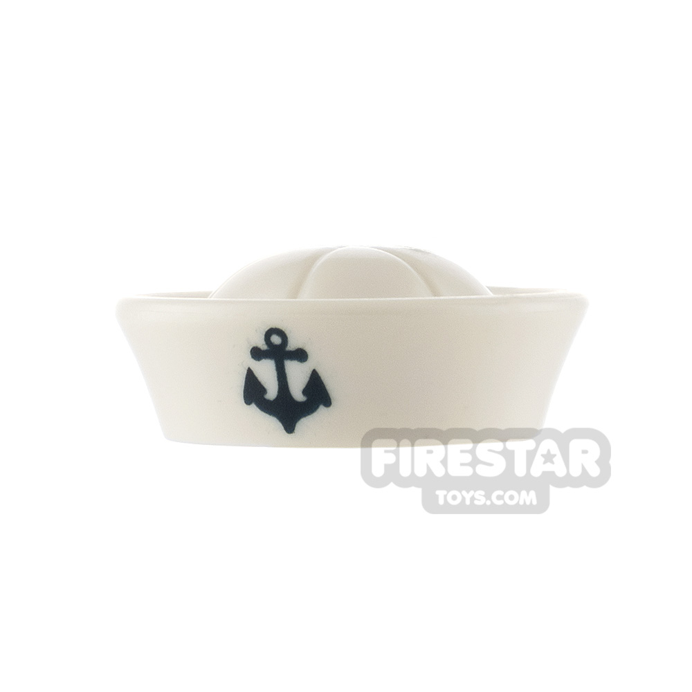 LEGO Sailor Hat - White with Anchor WHITE