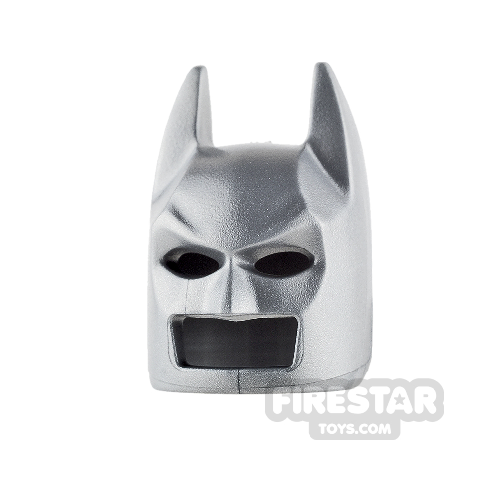 LEGO Batman Mask Angular Ears FLAT SILVER